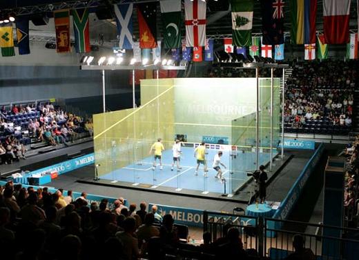 Instalación deportiva de squash con vidrio de seguridad Glasscor